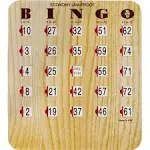 Jam-Proof Fingertip Slide Bingo Cards with Sliding Windows - 10 Pack in Tan S...