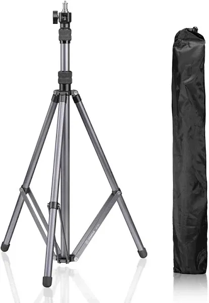 FANAUE LT-01 Aluminum Photography Light Stand Tripod Stand Height Adjustable from 32-74", Heavy Duty Photography Tripod with 1/4" & 3/8" Screw Adapter, Portable Photo Video Tripod Stand Max Load 5kg