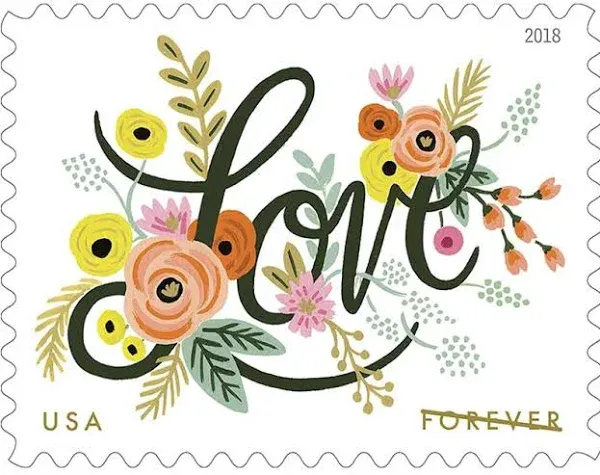 United States Postal Service Love Flourishes Wedding Forever Postage Stamps Scott #5255