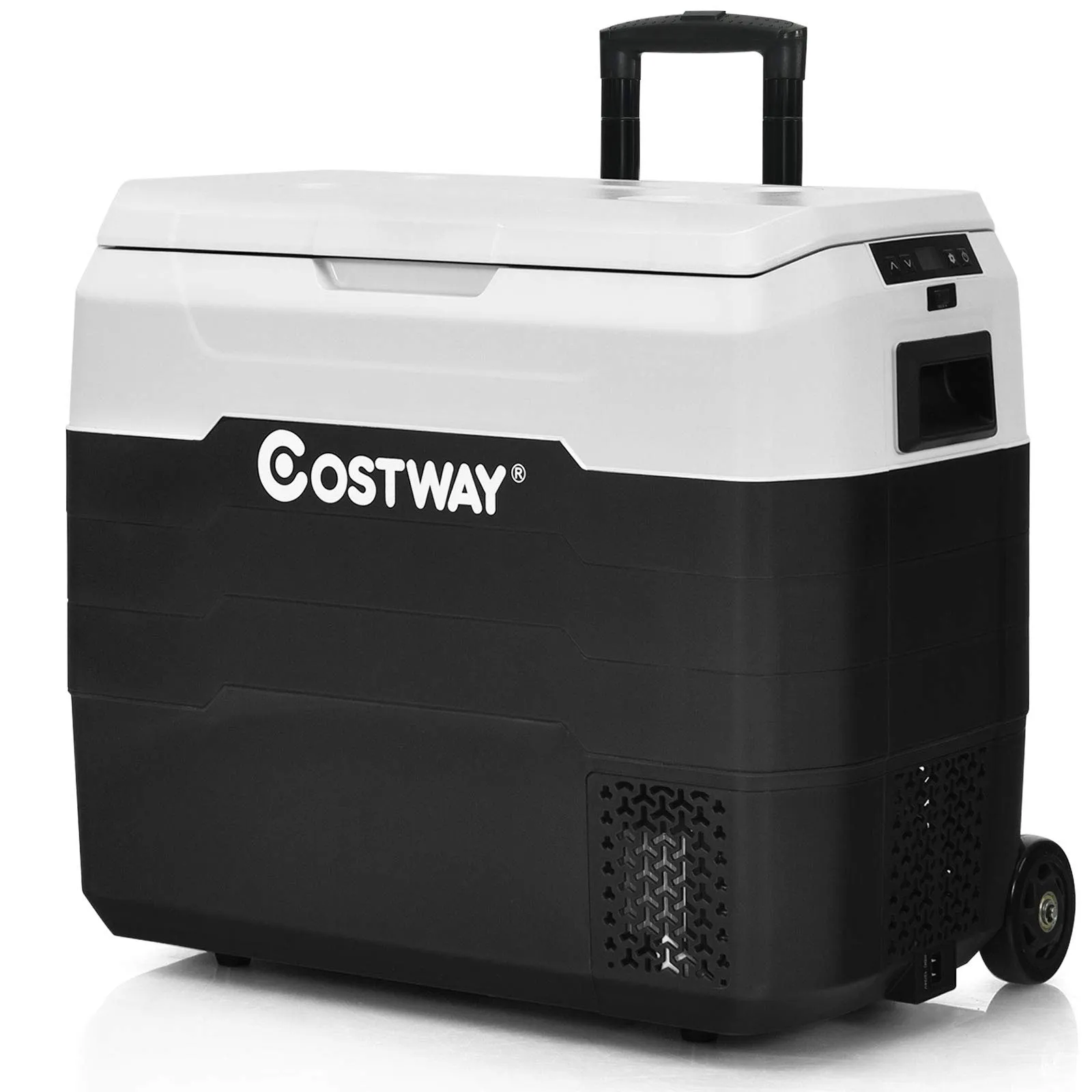 Costway 53 QT Portable Car Refrigerator Dual-Zone Car Cooler