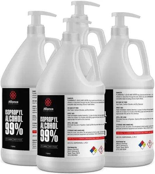 Isopropyl Alcohol 99% - 1 Quart Bottle - High-Purity Concentrated Rubbing Alcohol for Effective Cleaning - Quick-Drying, Domestically Sourced IPA