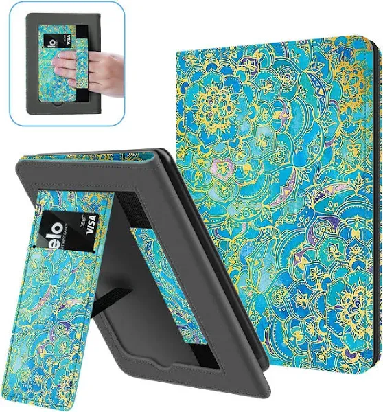 Ayotu Stand Case for 6.8" Kindle Paperwhite 11th Generation 2021 and Kindle Paperwhite Signature Edition, Premium PU Leather Cover with Auto Wake/Sleep, Angry Expression