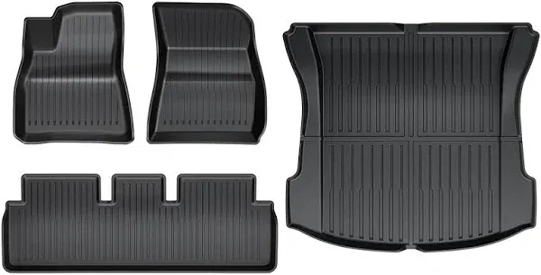 Maysoo Floor Mats for Tesla Model 3 2023-2017 TPE All-Weather Cargo Liner