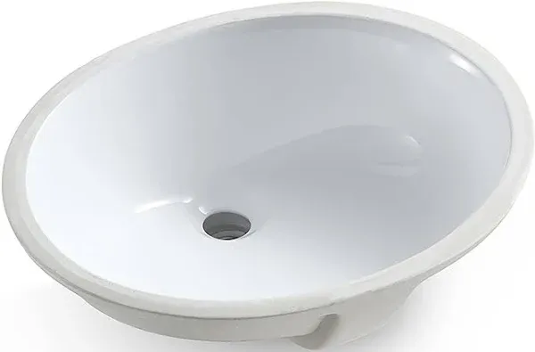 MEJE 19"x16" Undermount Oval Shape Bathroom Sink