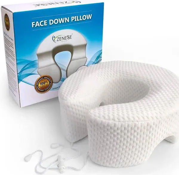 Breathe Easy Face Down Pillow - Premium Adjustable Face Cradle Pillow Providi...