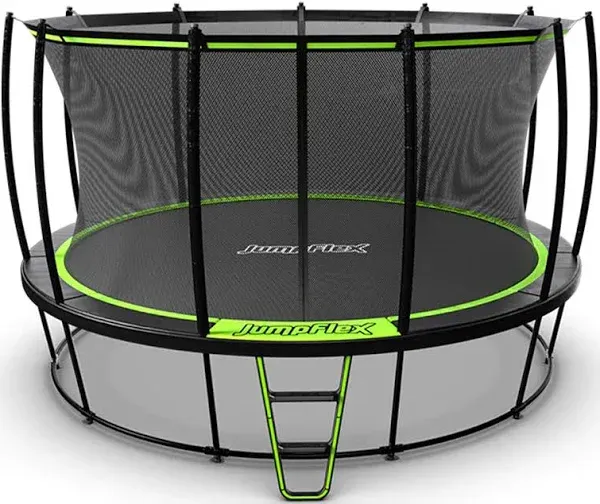 JumpFlex HERO 12' Trampoline for Kids Outdoor Play Equipment with Net Ladder