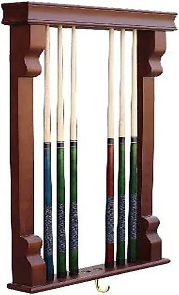 Hathaway Vintage Wall Billiard Pool Cue Rack