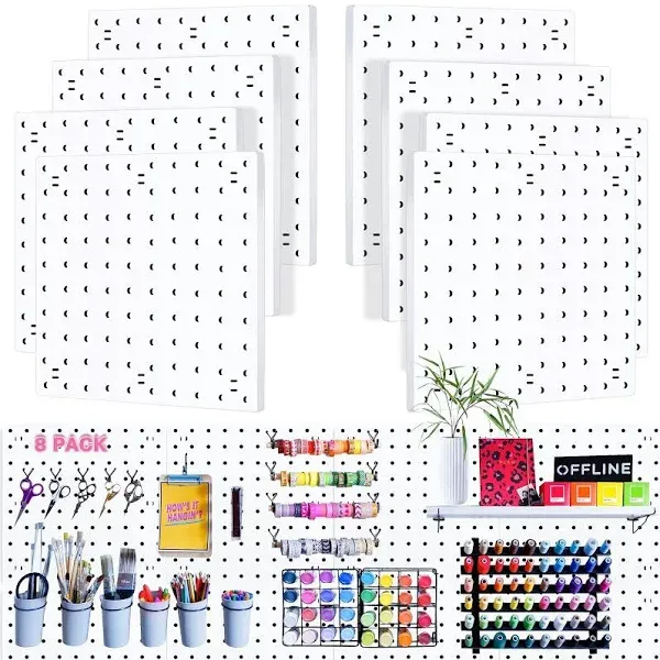 8 Pack Pegboard Peg Boards Peg Boards For Walls Pegboard Wall Organizer Small Pe