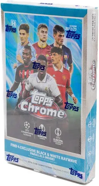 2022-23 Topps Chrome UEFA Club Competitions Soccer Hobby Lite Box