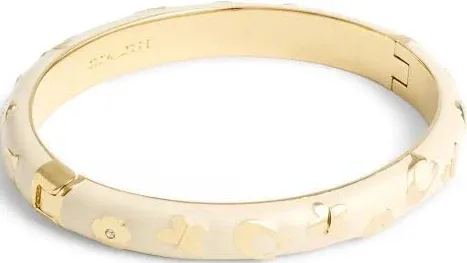 Coach Signature Daisy Enamel Bangle Bracelet