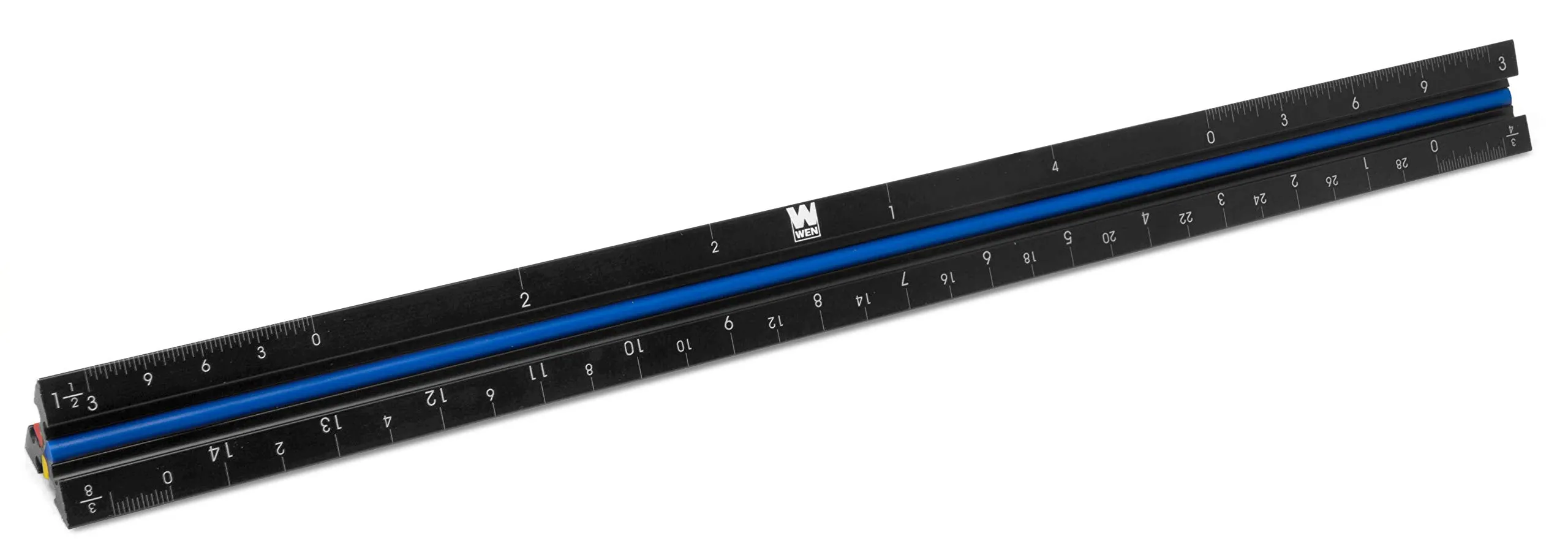 DASQUA 12 Inch Color Coded Professional Grade Aluminum Triangular Drafting Ruler