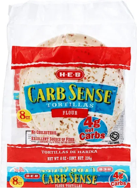 H-E-B Carb Sense Flour Tortillas - 8