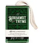 Pre de Provence Bergamot & Thyme Men's Fragrance Collection, Soap On A Rope, 200 G