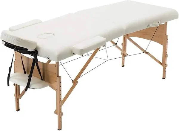 BestMassage Massage Table Portable Massage Bed Lash Bed 28In Wide Spa Bed Hight Adjustable 2 Fold Spa Bed Facial Cradle Salon Bed with Non-Woven Bag for Spa Footmassage Facial CareSpa Tattoo