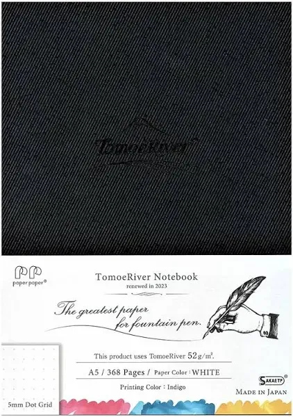 Sakae TP - Tomoe River Hard Cover White 52gsm 368 Page A5 Notebook - Plain