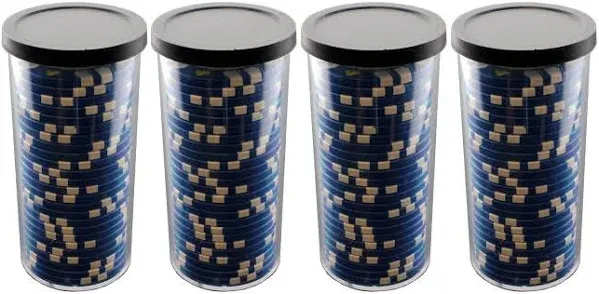 Versa Games 25pc Poker Chip Storage Tube - 4 Piece Set 