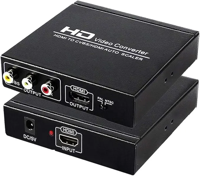 HDMI to RCA and HDMI Adapter Converter,HDMI to HDMI+3RCA CVBS AV Composite Video