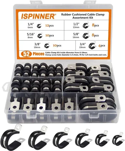 ISPINNER Cable Clamps Assortment Kit