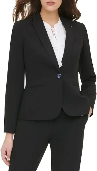 New❤️ Tommy Hilfiger Solid Blazer (BallerinaPink) Women's Clothing