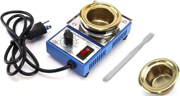 Solder Pot 150W 110V 50Mm Soldering Bath Titanium Plate Capacity 500G 200-450