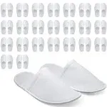 Non-Slip Disposable Slippers, Closed Toe for Hotel Guest and Spa (US Men Size 10, Women 11, 24 Pairs)