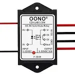 OONO Wired DC-DC 10Amp Isolated Solid State Relay Module, SSR in 3-32VDC Out 5-30VDC, for Raspberry-Pi Arduino ESP32 PLC MCU DSP