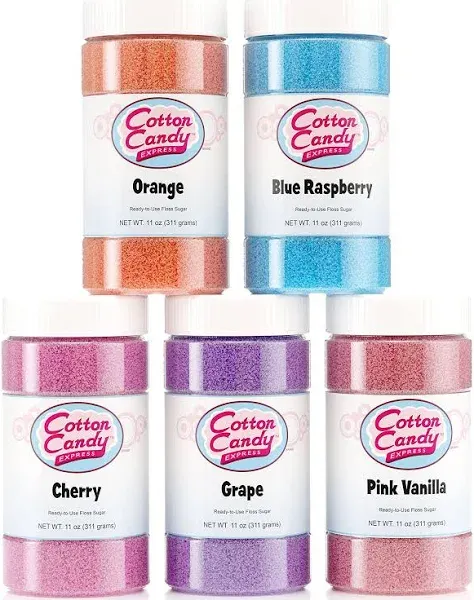 Cotton Candy Express 5 Flavor Sugar Pack