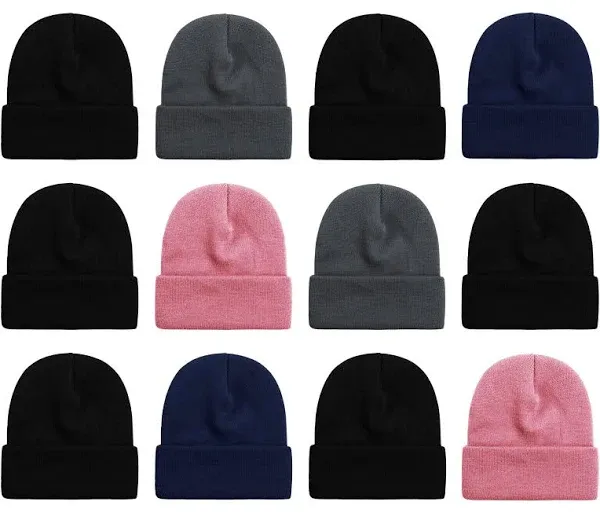 Winterlace 12 Pack Winter Beanie Hats