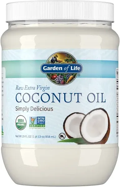 Garden of Life Organic Extra Virgin Coconut Oil - Unrefined Cold Pressed Plant B