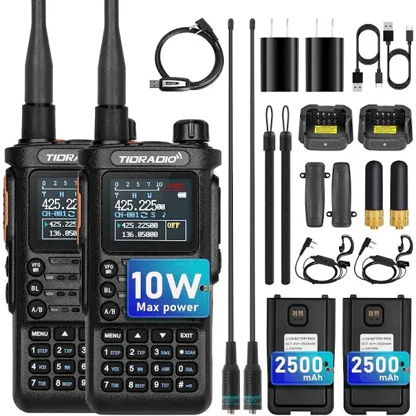 TIDRADIO TD-H8 2 Gen 10W HighPower Ham Radio HandheldAPP ProgrammableLo<wbr/>ng Ran...