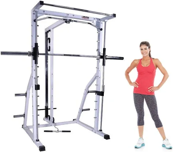 Deltech Fitness Linear Bearing Smith Machine with Lat Attachment (DF4900L)