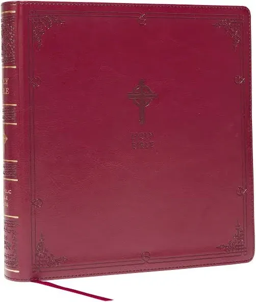 NABRE XL, Catholic Edition, Leathersoft, Burgundy, Comfort Print: Holy Bible [Book]