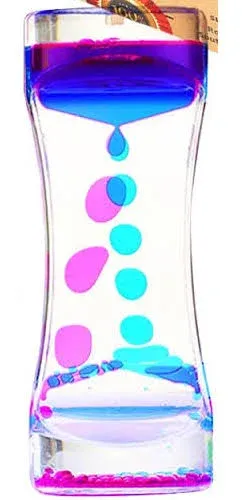 Lemostaar Liquid Timer - Sensory Toy for Relaxation, Liquid Motion Bubbler Timer with Floating Color Lava Lamp, 3-Pack Incredibly Effective Calming