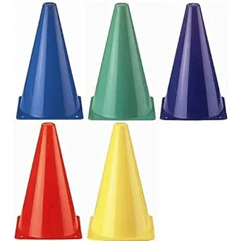 MASSC9S Rainbow Cones Set, 11" Height, 11" Wide, 25" Length (6 per Set)