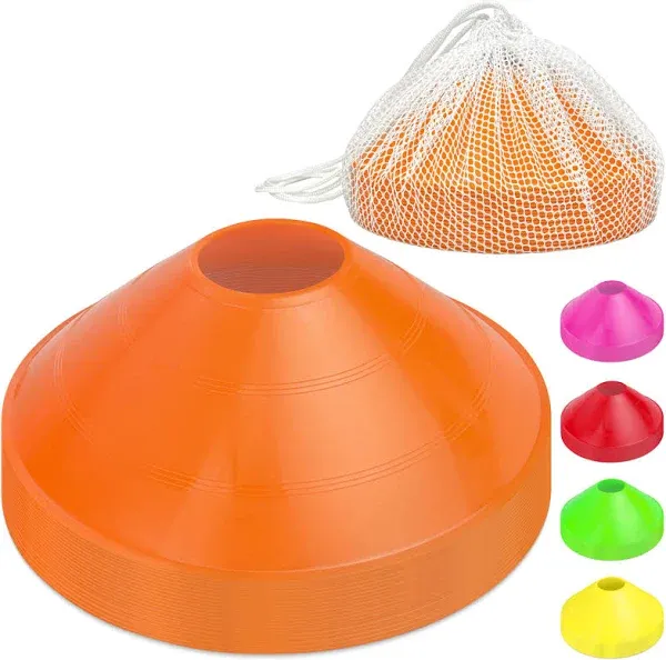 GoSports Sports Training Cone 20 Pack with Tote Bag