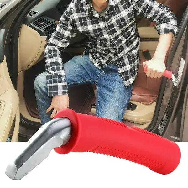 Valorcielo Auto Cane Portable Vehicle Support Handle Car Door Assist Bar Red 