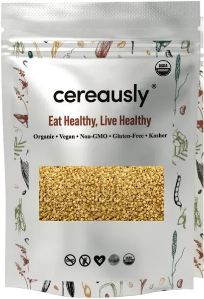 Cereausly Puffed Quinoa – Premium Quinoa Crispies Made with Organic White Quinoa – Delicious and Nutritious Quinoa Flake