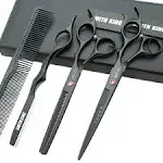 7.0 Inches Professional Dog Grooming Scissors Set Straight &amp; Thinning &amp; Curved