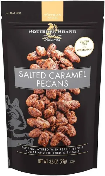 Squirrel Brand Salted Caramel Pecans 3.5 oz - Pack of 6