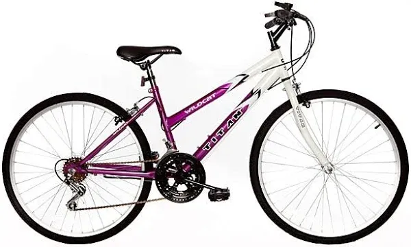 Titan Wildcat Women's 18-Speed Mountain Bike, White/ Lavender