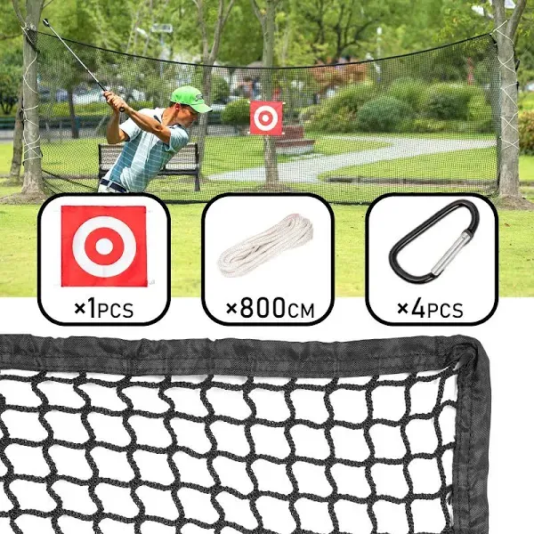 Golf Sports Practice Barrier Net Hitting Nets,Heavy Duty Golf Ball Netting High Impact Practice Barrier Nets Ball Containment for Hitting,Driving and Chipping.Nets 10X10ft/10X15ft/10X20ft/15X15ft