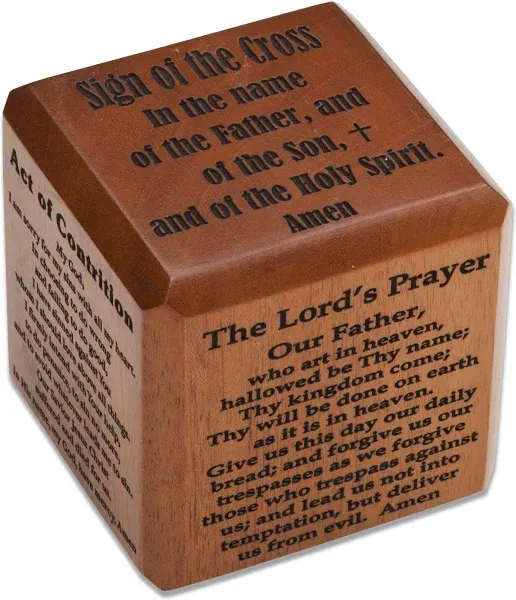 H.J. Sherman Catholic Prayers Scripture Cube