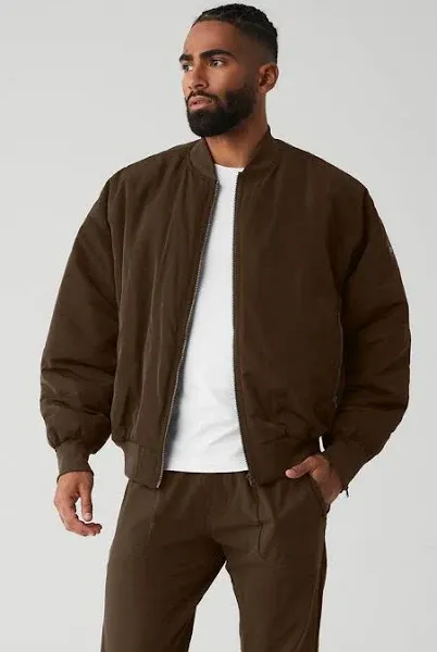 Alo Yoga Faux Fur Urbanite Bomber - Espresso/Ivory