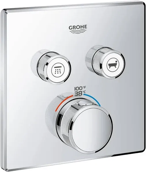 Grohe 29141GN0 Dual Function Thermostatic Valve Trim , Brushed Cool Sunrise