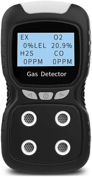 XLA Alert Portable Gas Detector, Gas Clip 4 Gas Monitor Meter Tester Analyzer, 2