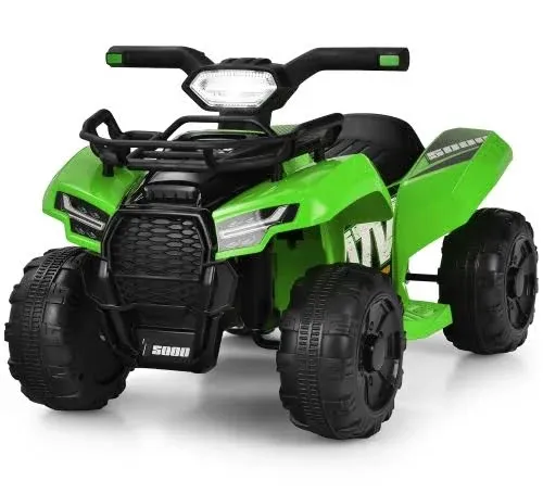 COSTWAY 6V Kids Atv Quad Electric Ride On Car Toy Toddler W/led Light&mp3