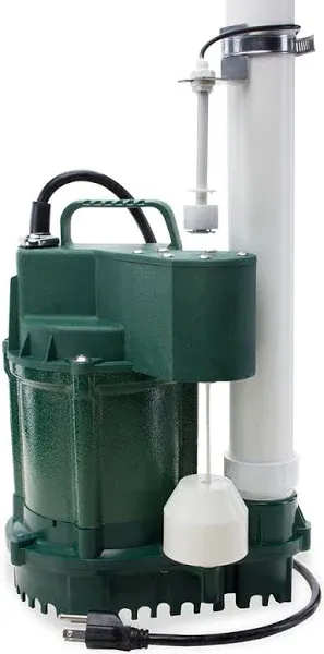 Zoeller 3/4 HP 80 gpm Cast Iron Vertical Float Switch AC Submersible Sump Pump