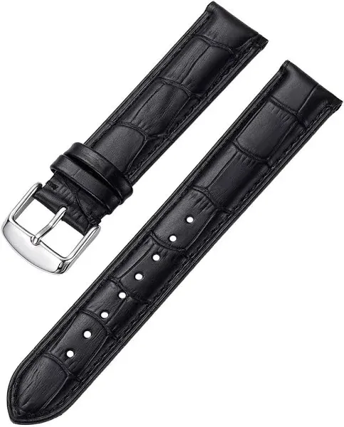 Leather Watch band -Alligator Grain Embossed Pattern Calfskin Replacement Str...