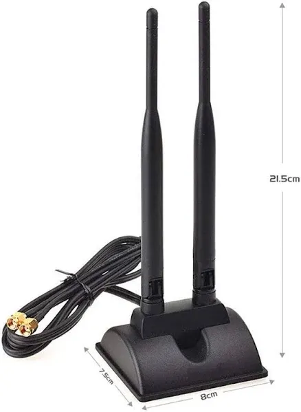 TECHTOO WiFi Antenna Dual Band 2.4GHz - 5.8GHz with RP-SMA Connect... FMBI Sales