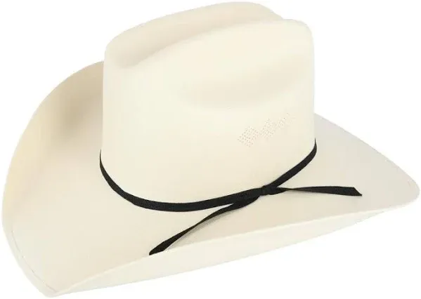 CTM Men's Ivory Canvas Cowboy Western Hat